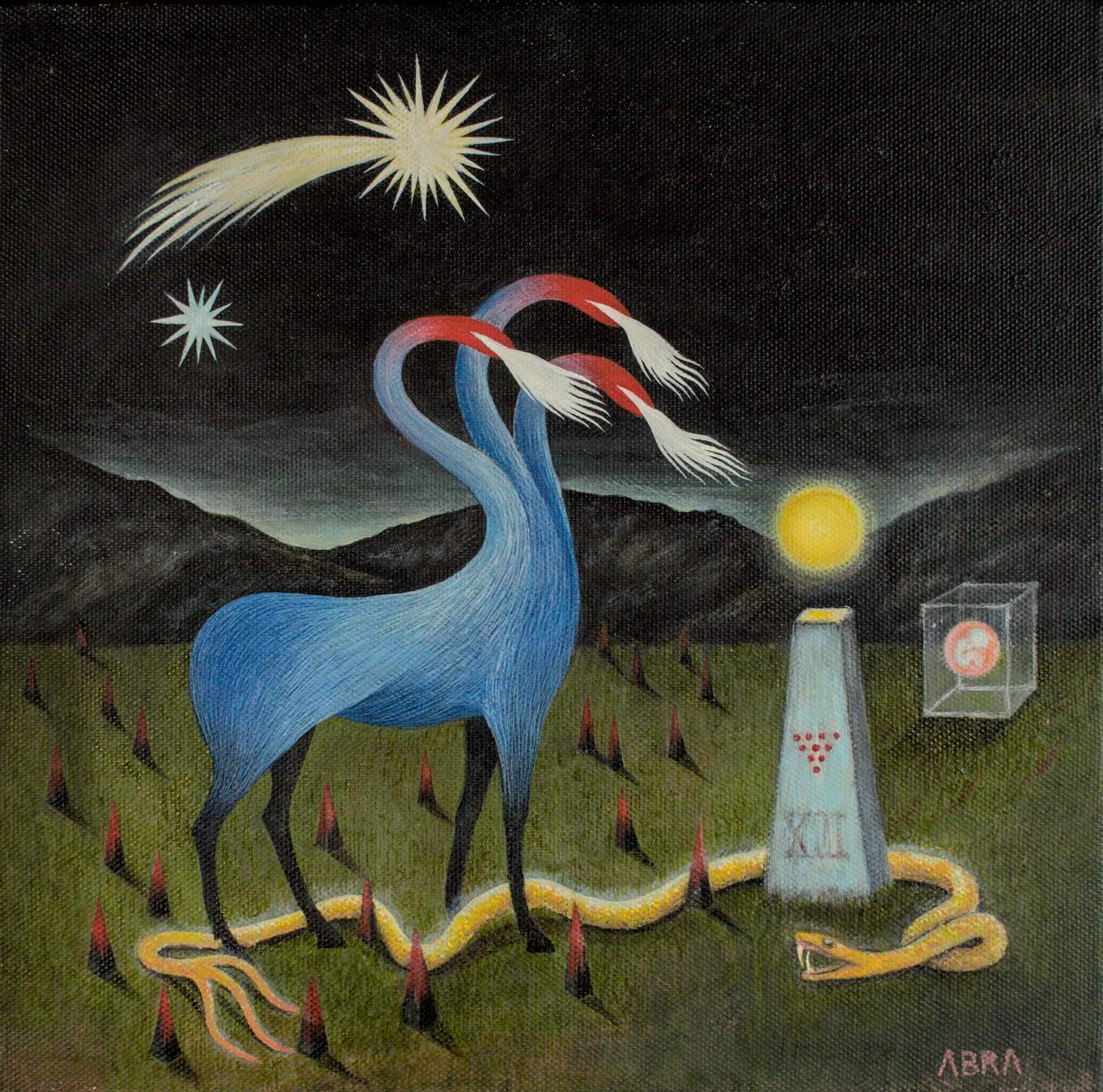Image of Recurrence  by ABRA, size: 40x40cm, made of Acrylic on canvas, Painting medium, from Lviv, Ukraine, part of the Architecture of presence series, priced at $900 (≈ 40,348 грн) Photo 1 of 7.