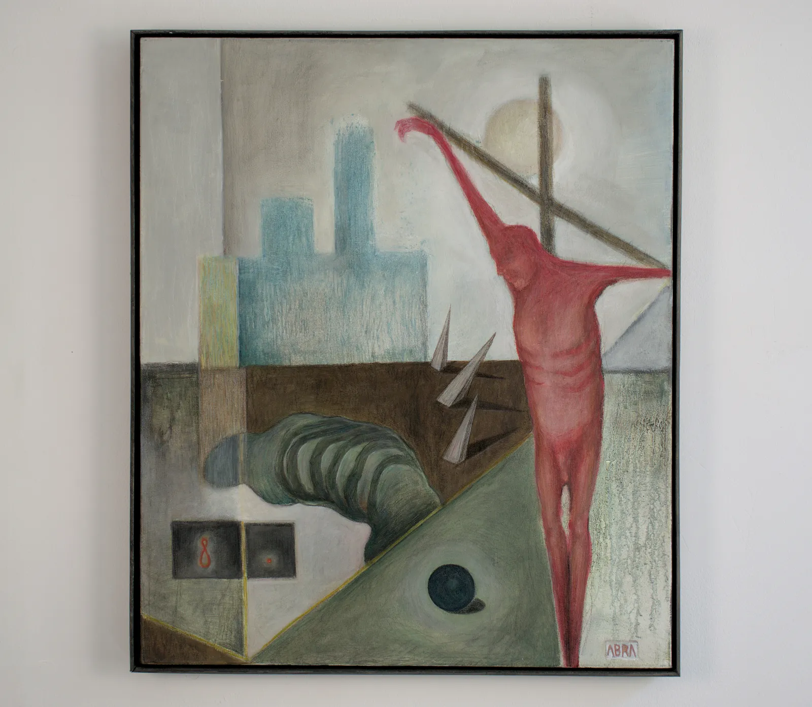 Image of Day by ABRA, size: 65 x 55 cm, made of canvas,acrylic,colored pencil, Painting medium, from Lviv, part of the Thresholds and omens series, priced at $500 (≈ 22,416 грн) Photo 2 of 5.