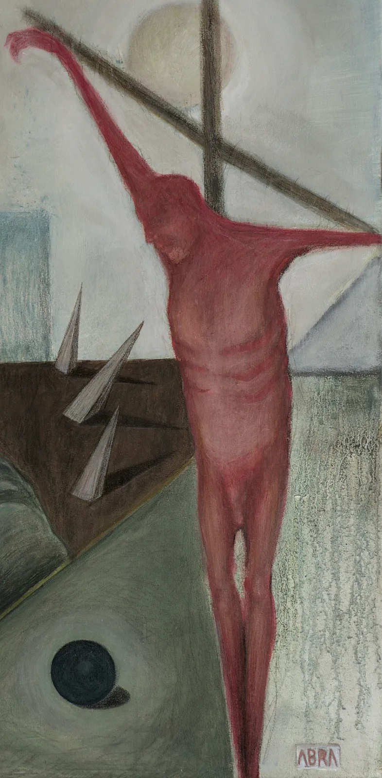 Image of Day by ABRA, size: 65 x 55 cm, made of canvas,acrylic,colored pencil, Painting medium, from Lviv, part of the Thresholds and omens series, priced at $500 (≈ 22,416 грн) Photo 3 of 5.