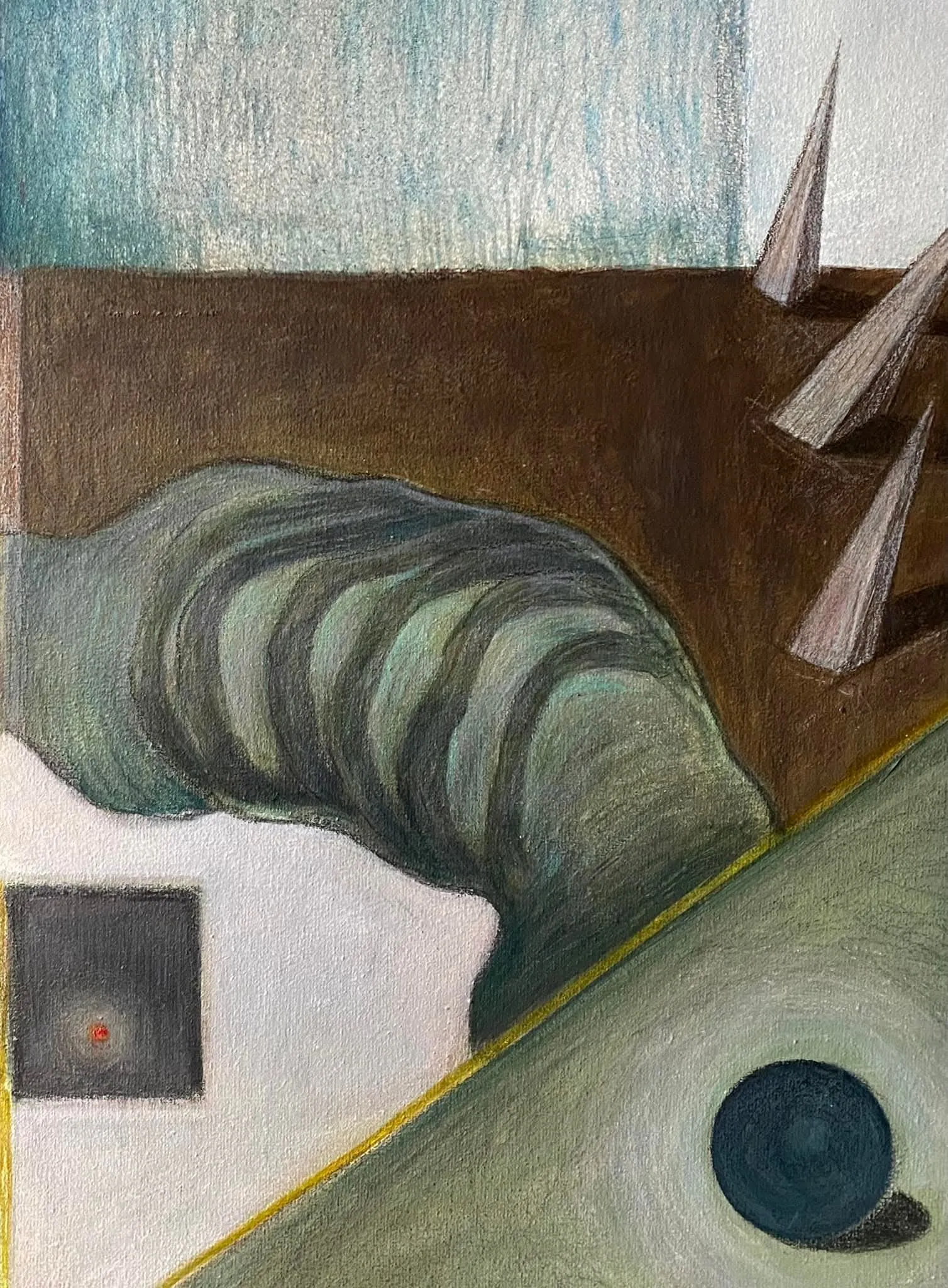 Image of Day by ABRA, size: 65 x 55 cm, made of canvas,acrylic,colored pencil, Painting medium, from Lviv, part of the Thresholds and omens series, priced at $500 (≈ 22,416 грн) Photo 5 of 5.