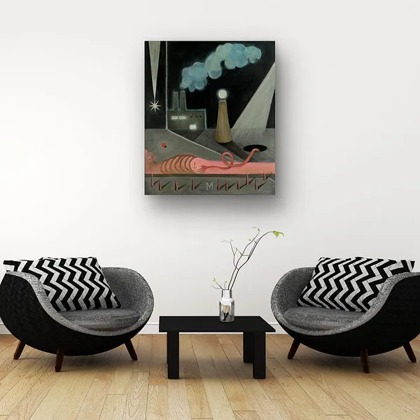 Image of Night by ABRA, size: 65 x 55 cm, Painting medium, from Lviv, priced at $420 Photo 2 of 4.