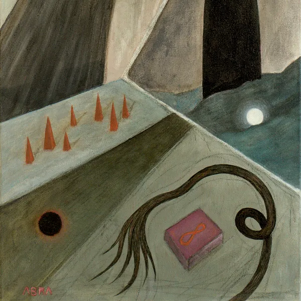 Image of Entry  by ABRA, size: 75x40cm, made of canvas,acrylic,colored pencil, Painting medium, from Lviv, Ukraine, part of the Thresholds and omens series, priced at $400 (≈ 17,932 грн)