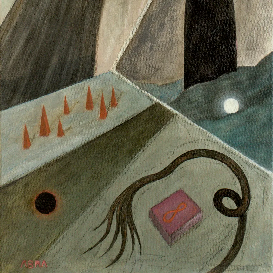 Image of Entry  by ABRA, size: 75x40cm, made of canvas,acrylic,colored pencil, Painting medium, from Lviv, Ukraine, part of the Thresholds and omens series, priced at $400 (≈ 18,324 грн)