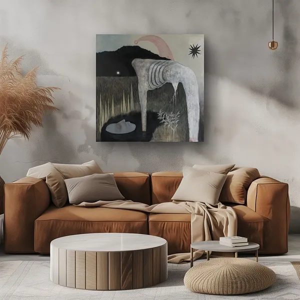 Image of Dawn by ABRA, size: 90x90 cm, made of Acrylic on canvas, Painting medium, from Lviv, priced at $690 Photo 5 of 7.