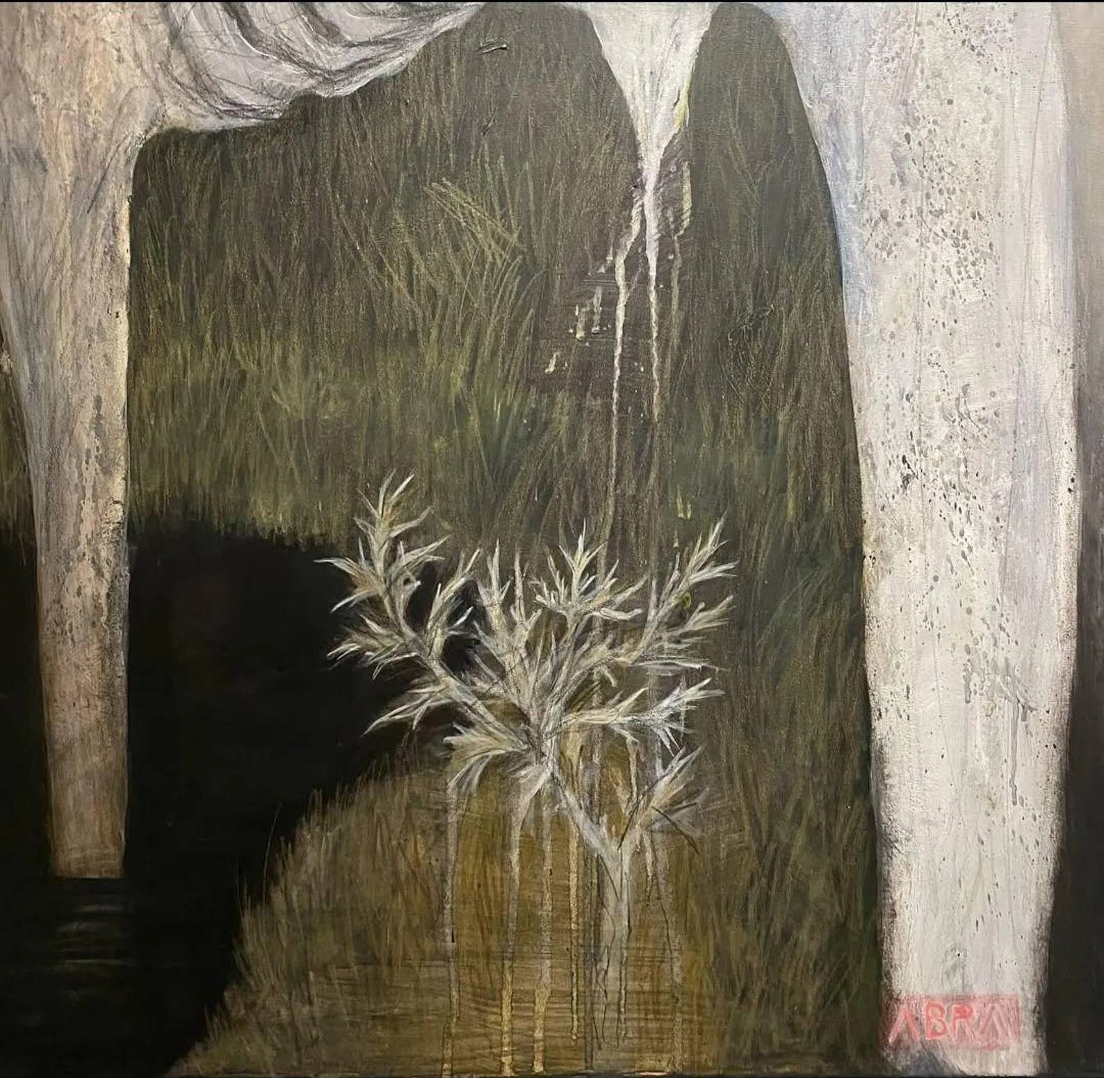 Image of Dawn  by ABRA, size: 90x90 cm, made of canvas,acrylic,colored pencil, Painting medium, from Lviv, Ukraine, part of the Architecture of presence series, priced at $850 (≈ 38,106 грн) Photo 3 of 4.