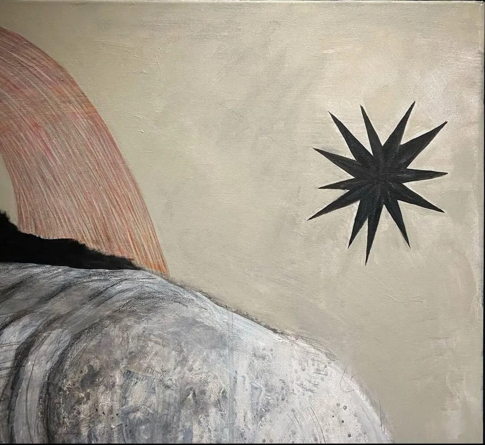 Image of Dawn  by ABRA, size: 90x90 cm, made of canvas,acrylic,colored pencil, Painting medium, from Lviv, Ukraine, part of the Architecture of presence series, priced at $850 (≈ 38,106 грн) Photo 4 of 4.