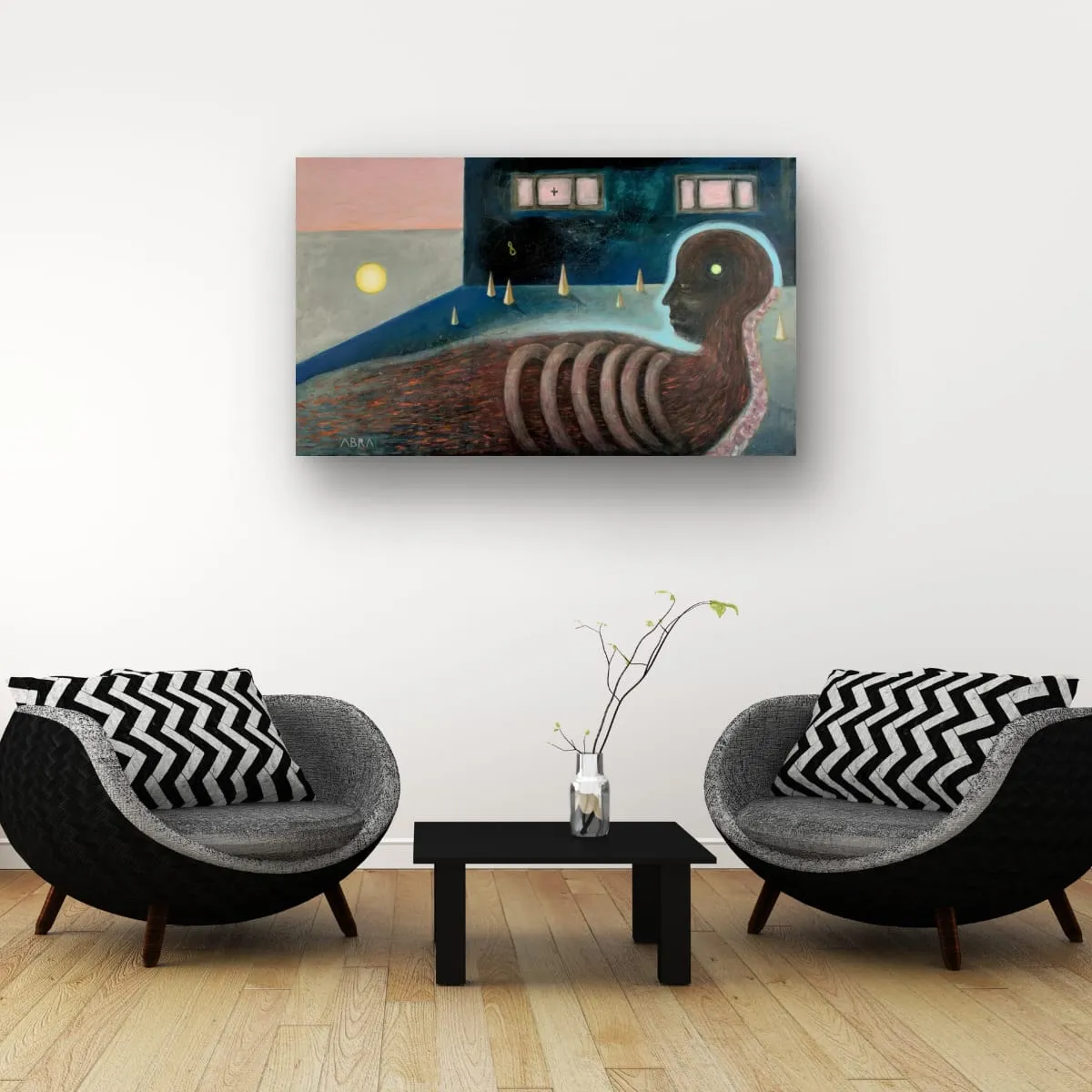 Image of Numb by ABRA, size: 100x65cm, made of Acrylic on canvas, Painting medium, from Lviv, priced at $650 Photo 8 of 9.