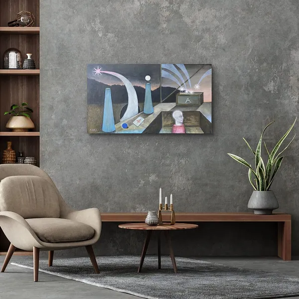 Image of Extended dream by ABRA, size: 70x40cm, made of Acrylic on canvas, Painting medium, from Lviv, priced at $500 Photo 9 of 10.