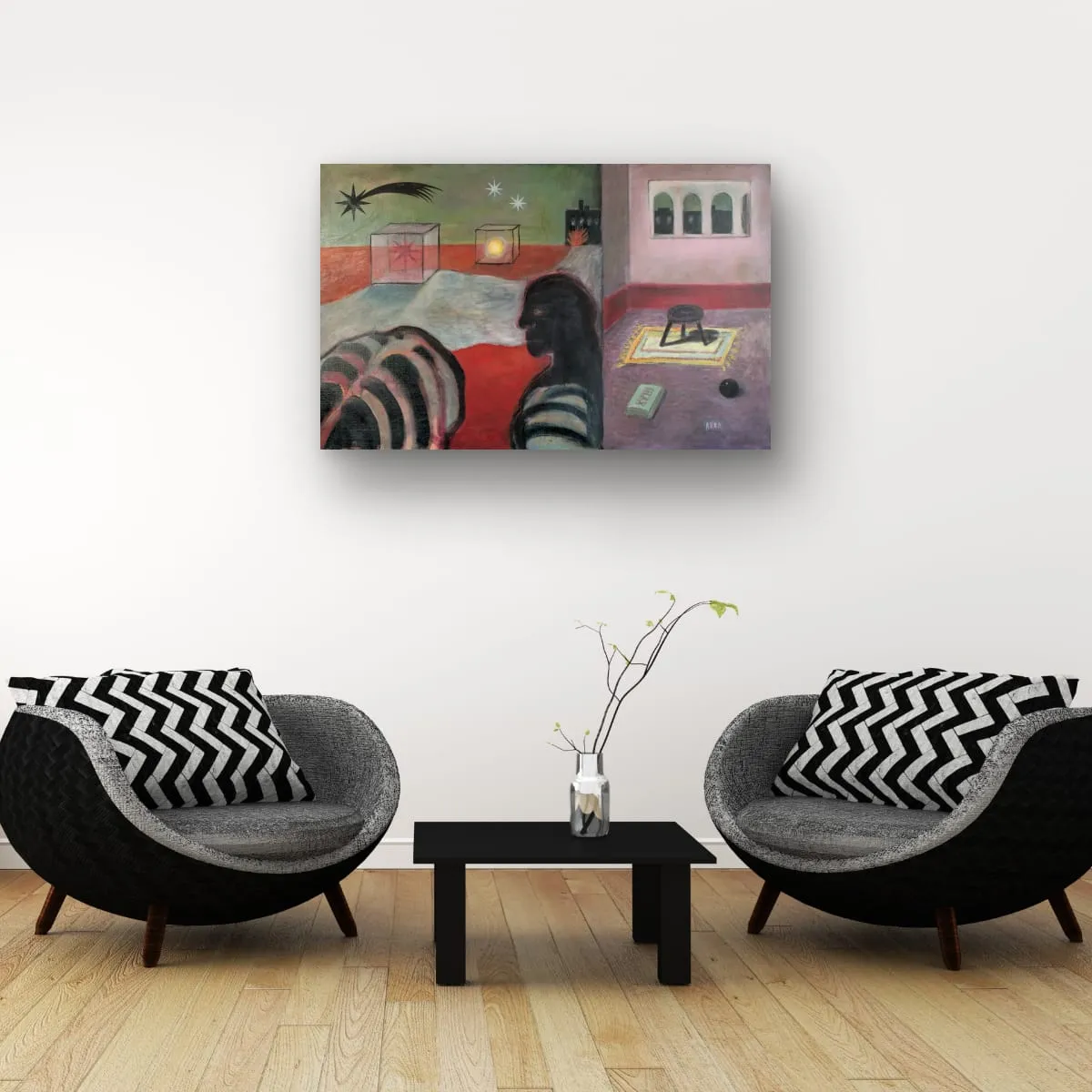 Image of 8-18 by ABRA, size: 110x70 cm, made of Acrylic on canvas, Painting medium, from Lviv, priced at $750 Photo 6 of 9.