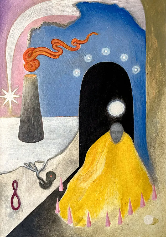 Image of Untitled by ABRA, size: 31x20 cm, made of Acrylic on watercolor paper , Painting medium, from Lviv, priced at $100