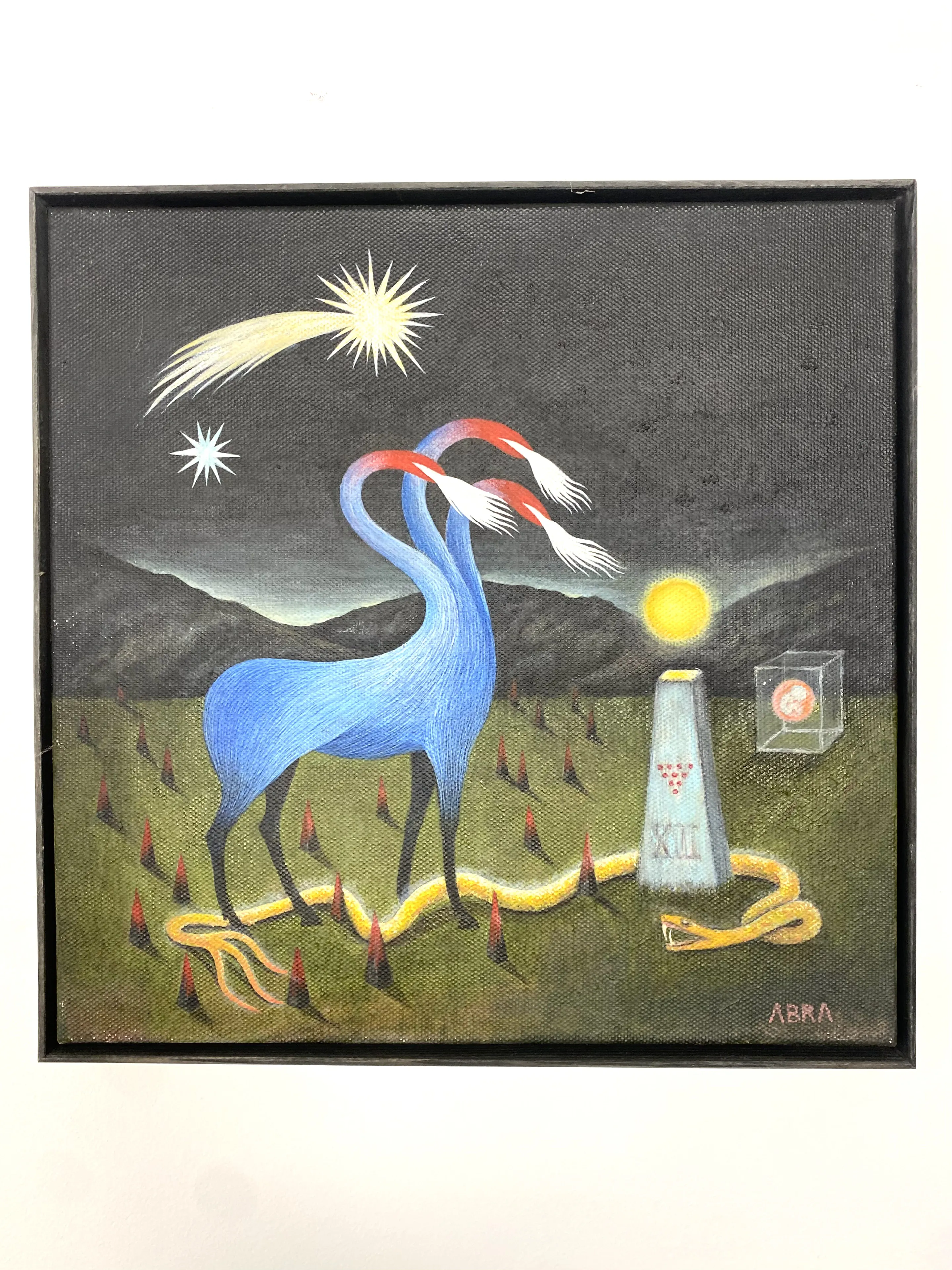 Image of Recurrence / Повторення by ABRA, size: 40x40cm, made of Acrylic on canvas, Painting medium, from Lviv, Ukraine, part of the Architecture of presence series, priced at $900 Photo 7 of 7.