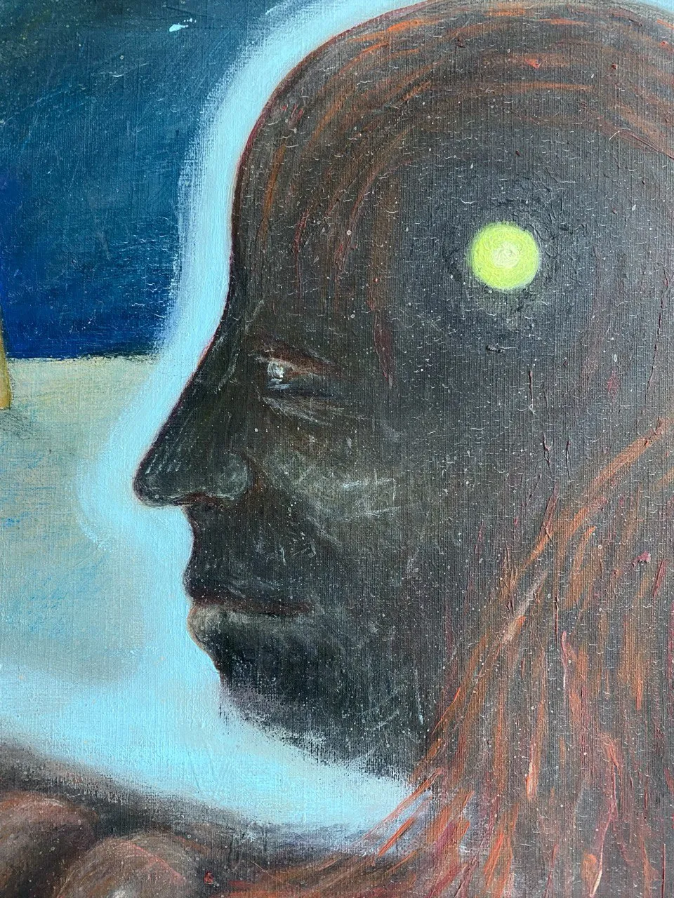 Image of Numb / Оніміння  by ABRA, size: 100x65cm, made of Acrylic on canvas, Painting medium, from Lviv, part of the Architecture of presence series, priced at $650 Photo 5 of 6.