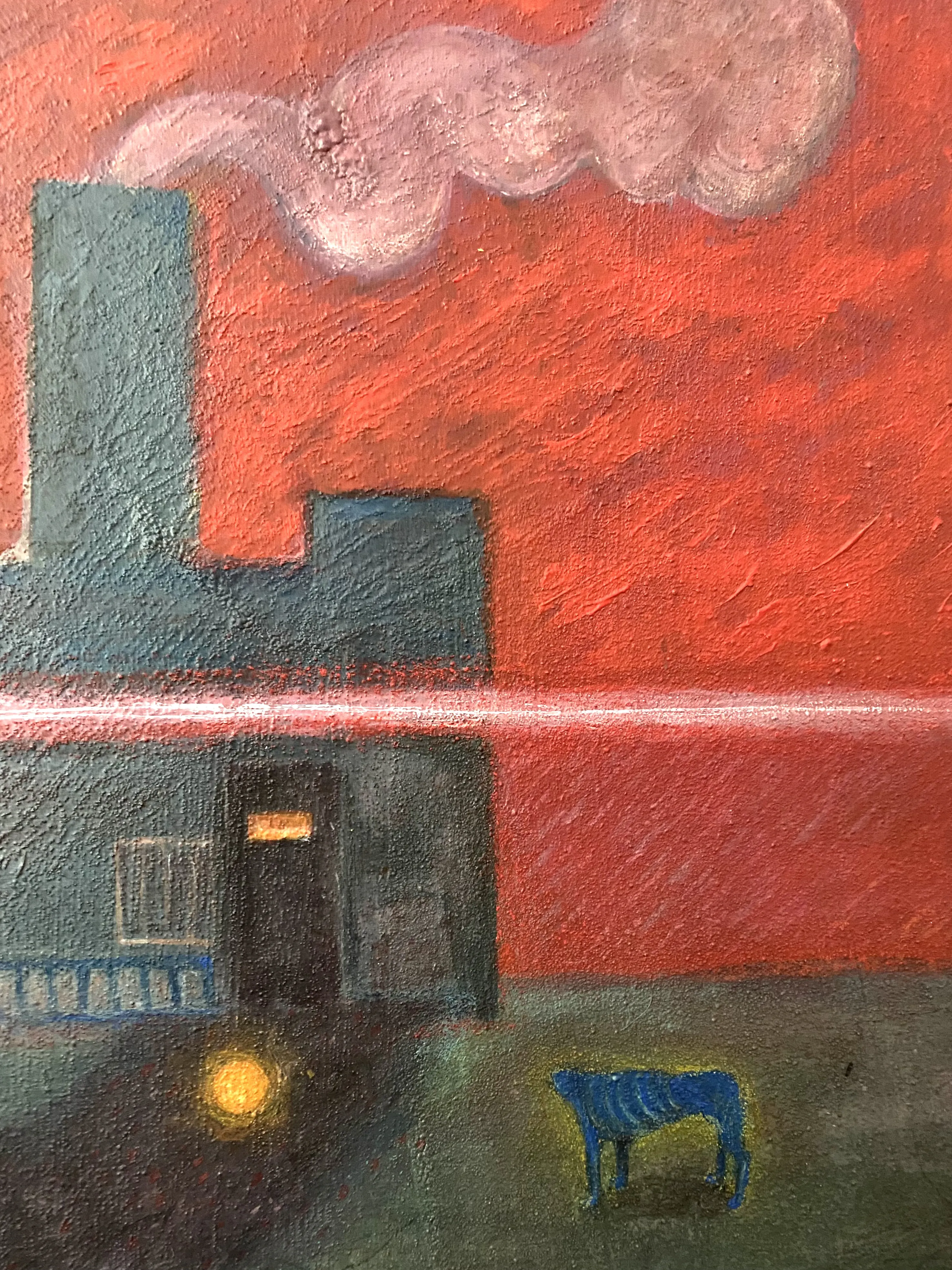 Image of Anticipation  by ABRA, size: 40x40cm, made of canvas,acrylic,colored pencil, Painting medium, part of the Architecture of presence series, priced at $300 Photo 3 of 4.