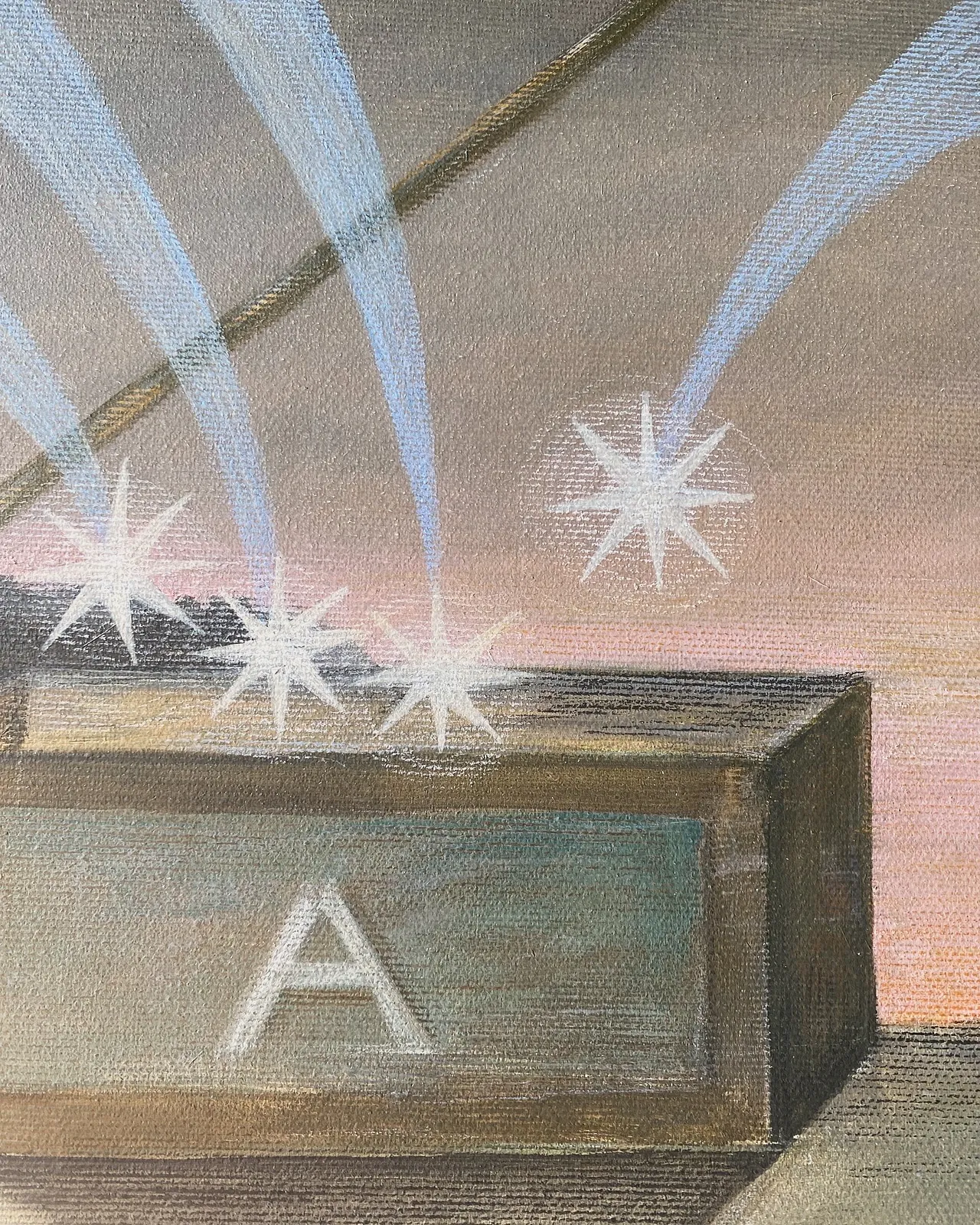 Image of Extended dream  by ABRA, size: 70x40cm, made of canvas,acrylic,colored pencil, Painting medium, from Lviv, Ukraiine, part of the Thresholds and omens series, priced at $650 (≈ 29,140 грн) Photo 2 of 5.