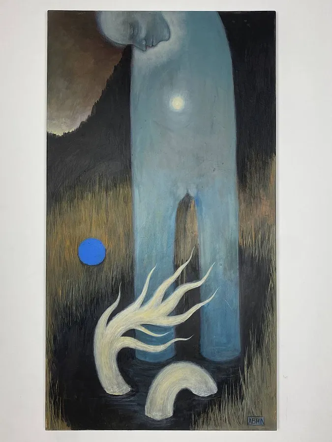 Image of Metanoia 1 by ABRA, size: 110 x 60, made of canvas,acrylic,colored pencil, Painting medium, part of the noesis series, priced at $700